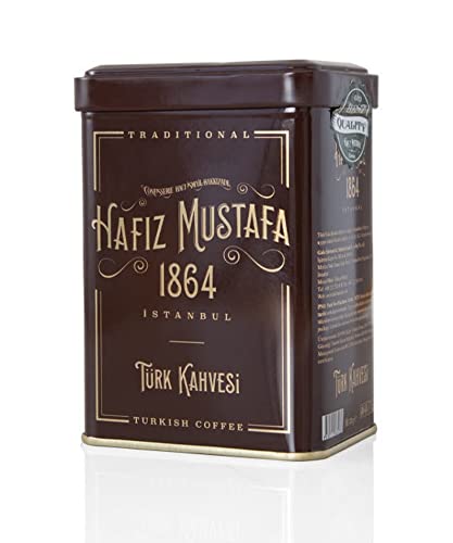 Hafiz Mustafa 1864 Istanbul Turkish Tea & Coffee Gift Set - 6 Tins Variety Pack (Pomegranate Tea, Apple Tea, Black Tea, Turkish Coffee, Mastic Gum Coffee, Salep) - Perfect for Birthday, Christmas Gifts, Home Enjoyment & Turkish Cultural Experience