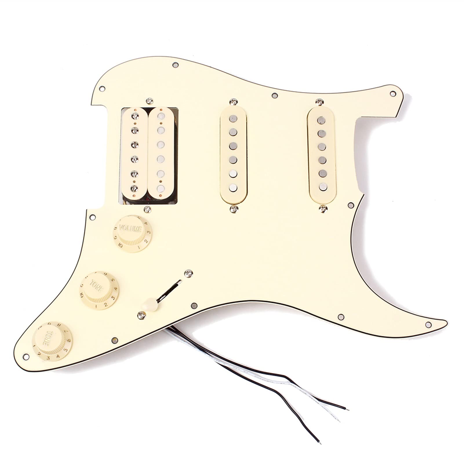 Pre-Wired 3-Ply Pickguard Scratchplate for Stratocaster SSH Guitar - Perfect for DIY Guitar Repair & Customization - Upgrade Your Electric Guitar Tone & Aesthetics