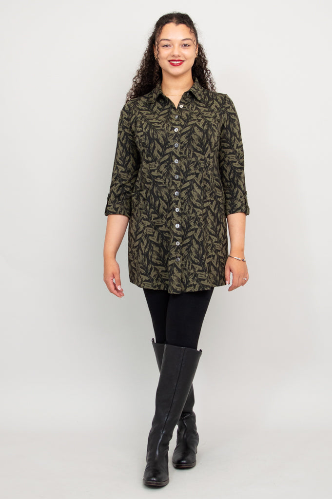 Charlie Tunic in Greenwood Bamboo Fabric - Women's Eco-Friendly Summer Top for Casual Wear & Beach Outfits