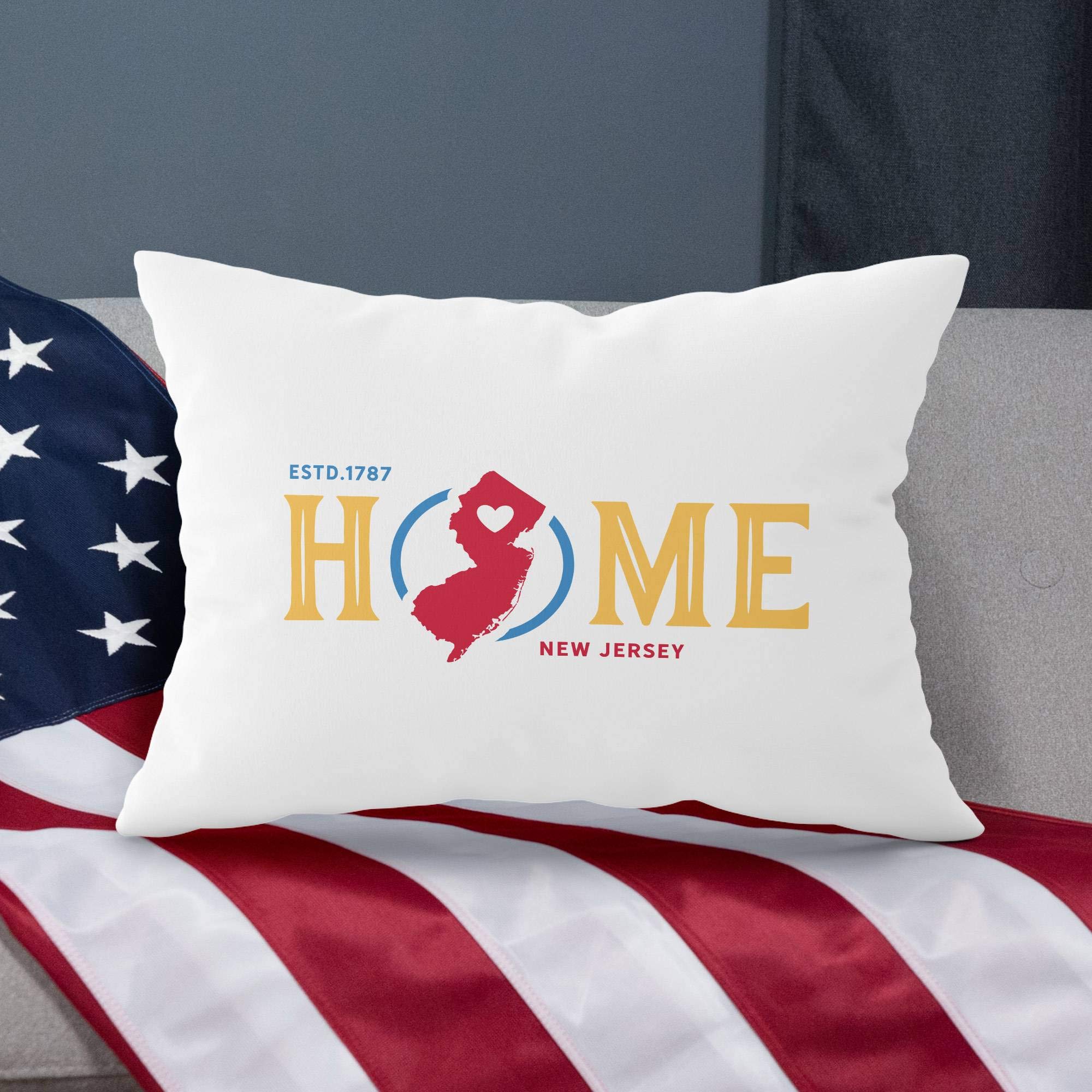 Custom New Jersey Pillow Case - Personalized Home State Design for Couches, Beds & Dorm Rooms | Unique NJ-Themed Home Decor Gift
