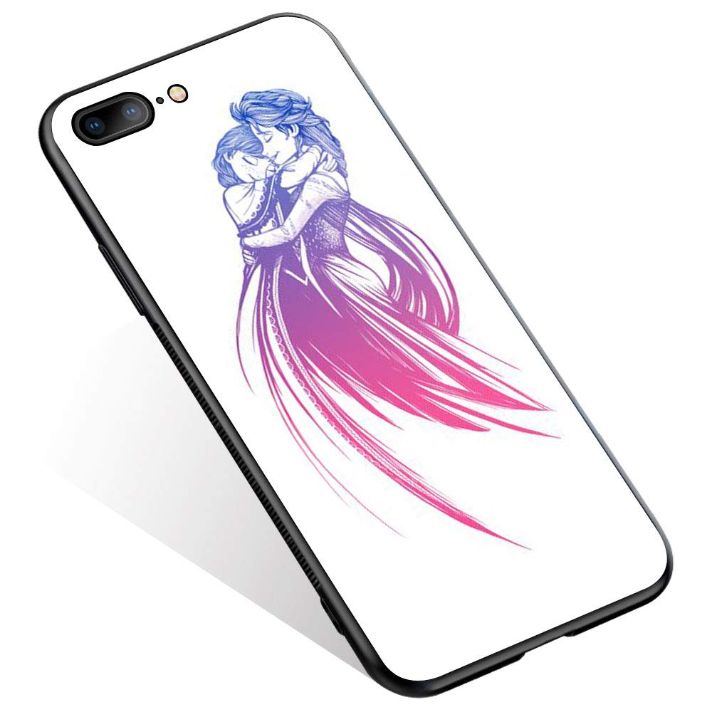 Anime Movie 1020 Pattern iPhone 8 Case - Shockproof TPU Bumper & Tempered Glass Back Cover for iPhone 8/7/SE 2020 - Cute Protective Phone Case for Daily Use, Work & Travel