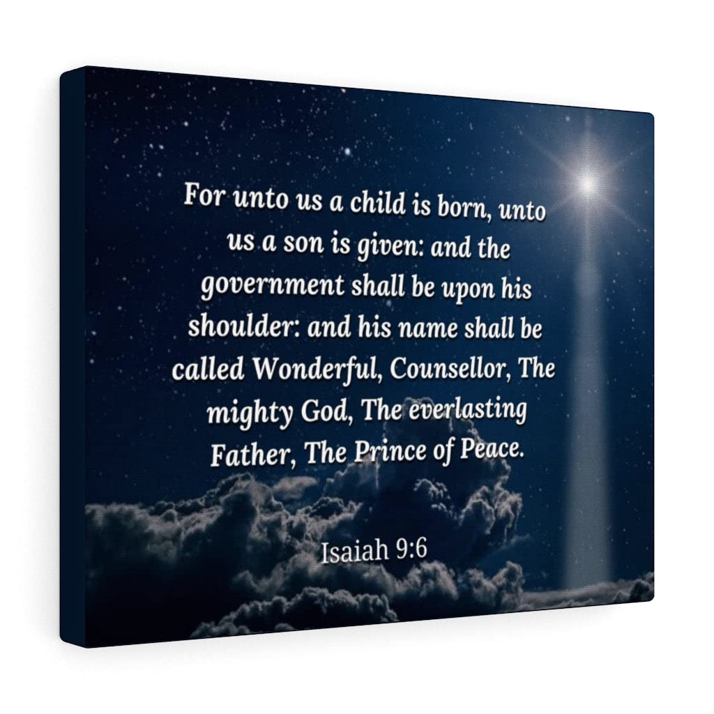 Prince of Peace Isaiah 9:6 Christian Wall Art - Bible Verse Print Ready to Hang - Inspirational Scripture Home Decor for Living Room, Bedroom & Church - Express Your Love Faith Gifts