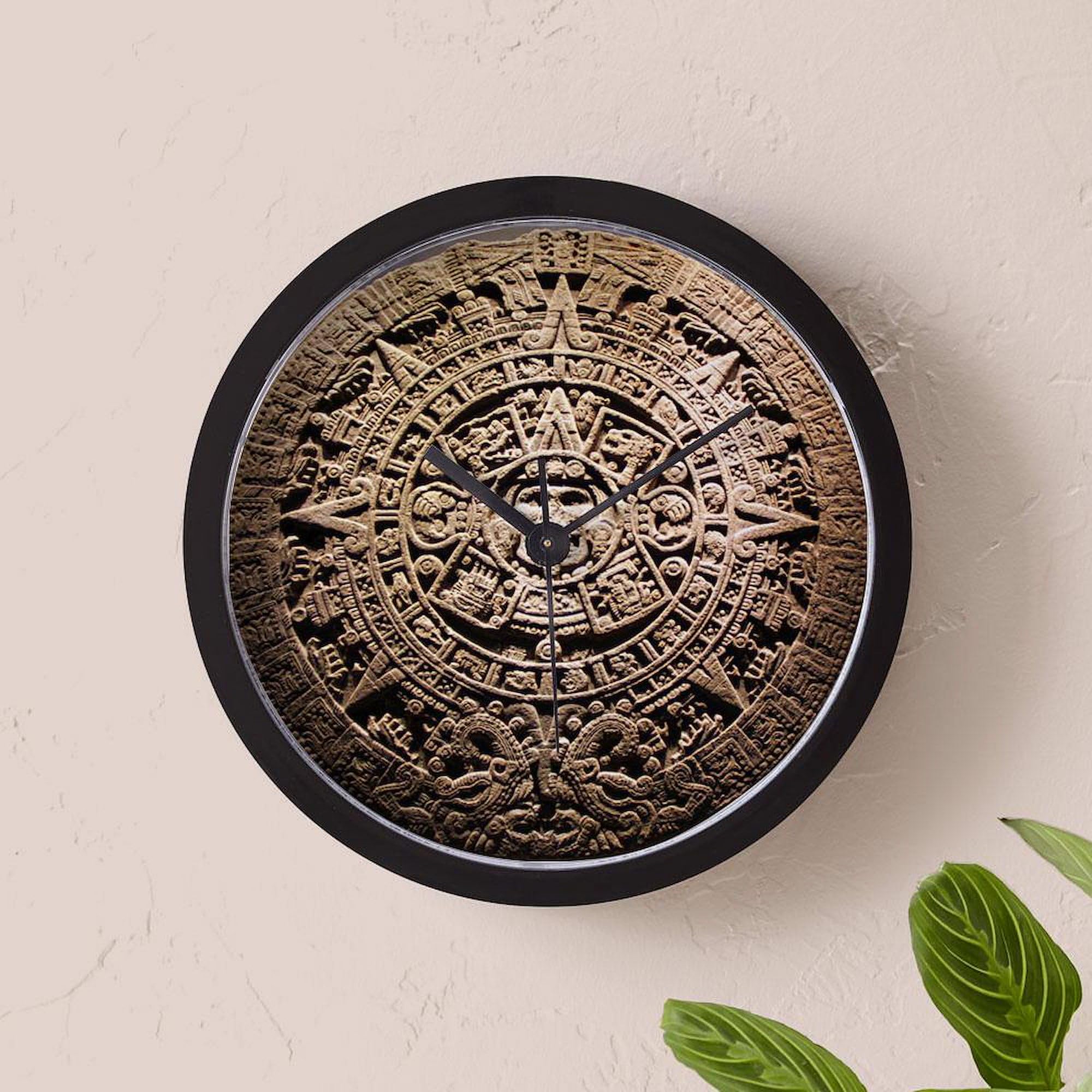Mayan Calendar 10 Inch Wall Clock - Unique Home Decor for Living Room, Kitchen, Office | Perfect Gift for History Lovers & Ancient Civilization Enthusiasts
