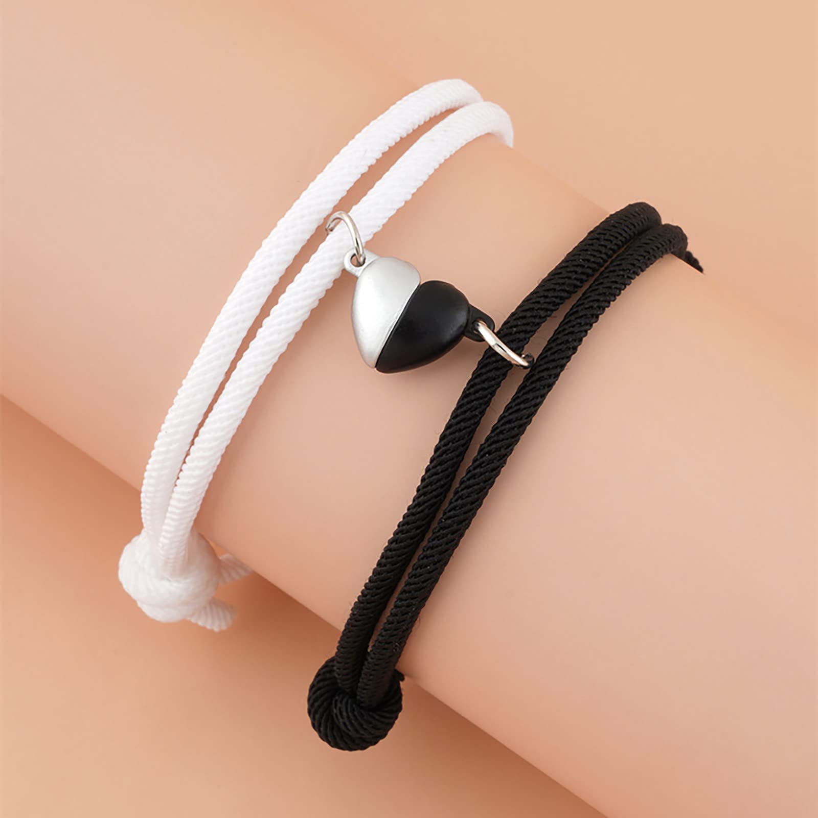 Couple Bracelet Set - Magnetic Eternal Love & Friendship Jewelry for Him & Her - Perfect for Anniversaries, Weddings & Romantic Gifts (One Size) - Ideal for Date Nights, Proposals & Couple Matching Accessories