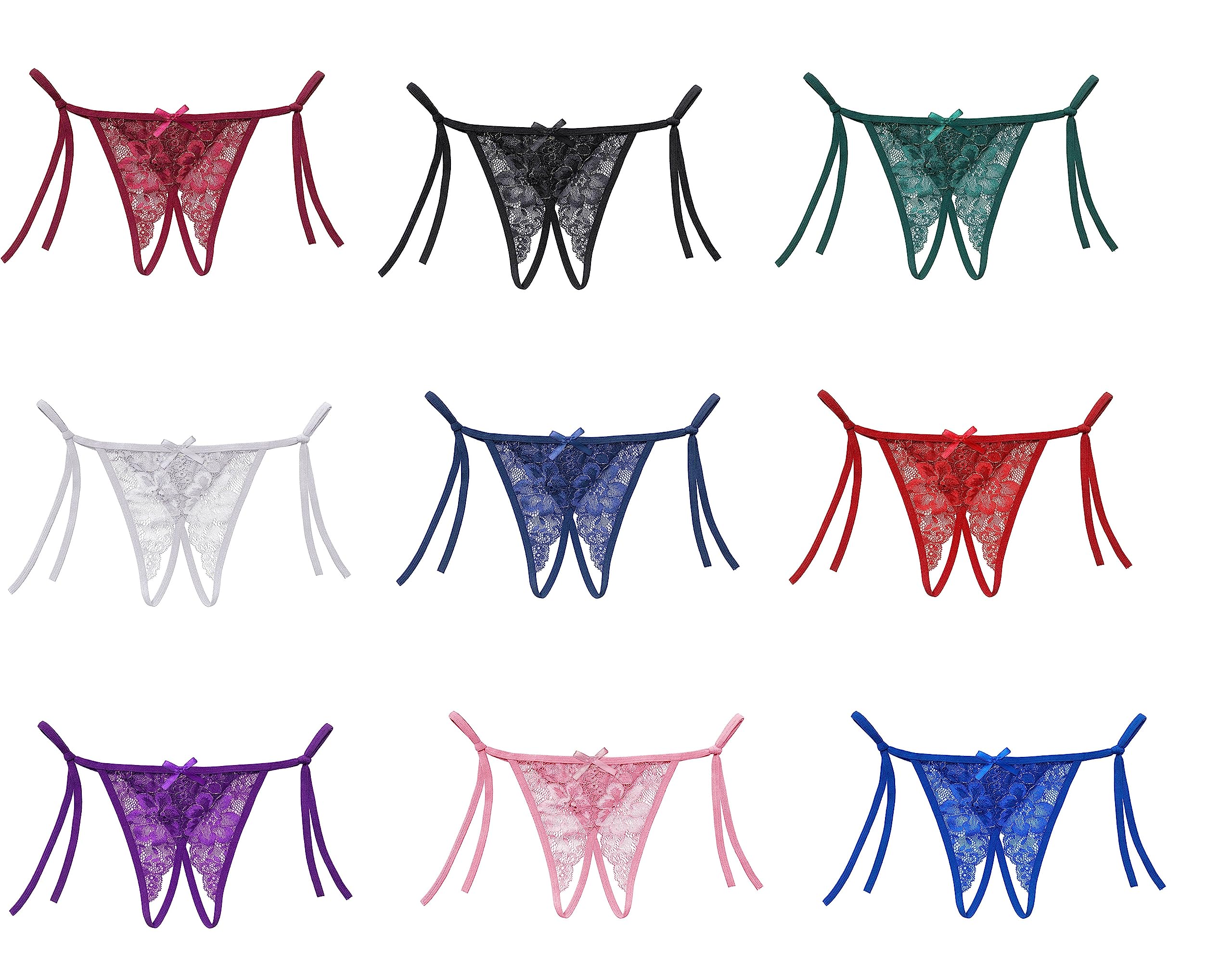 IVORIE 2 Pairs Women's Sexy G-String Thong Underwear - Fashionable & Comfortable Lingerie - One Size Fits All - Perfect for Date Night & Special Occasions