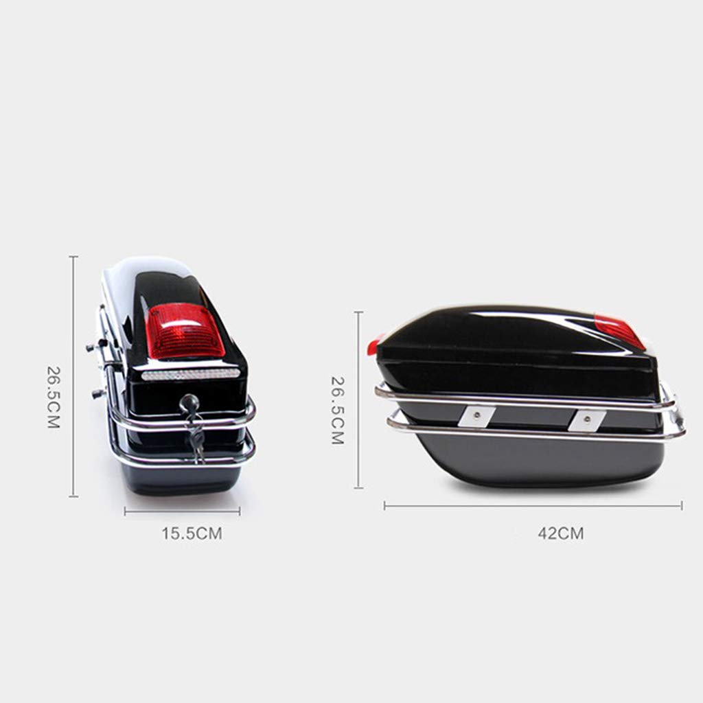 Universal Motorcycle Side Boxes & Hard Saddlebags - Waterproof Rear Trunk Luggage Storage for Cruiser Bikes | Perfect for Long-Distance Touring & Daily Commuting