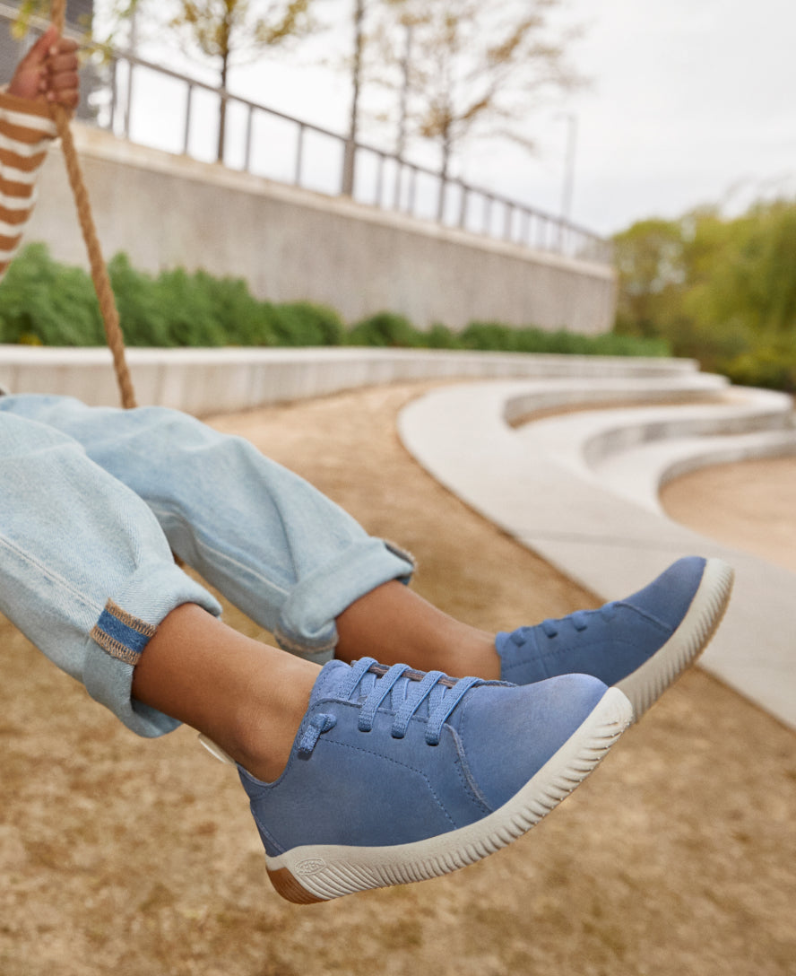 KNX Leather Sneakers for Big Kids - Martini Olive/Evening Primrose Color | Comfortable School Shoes & Casual Everyday Wear