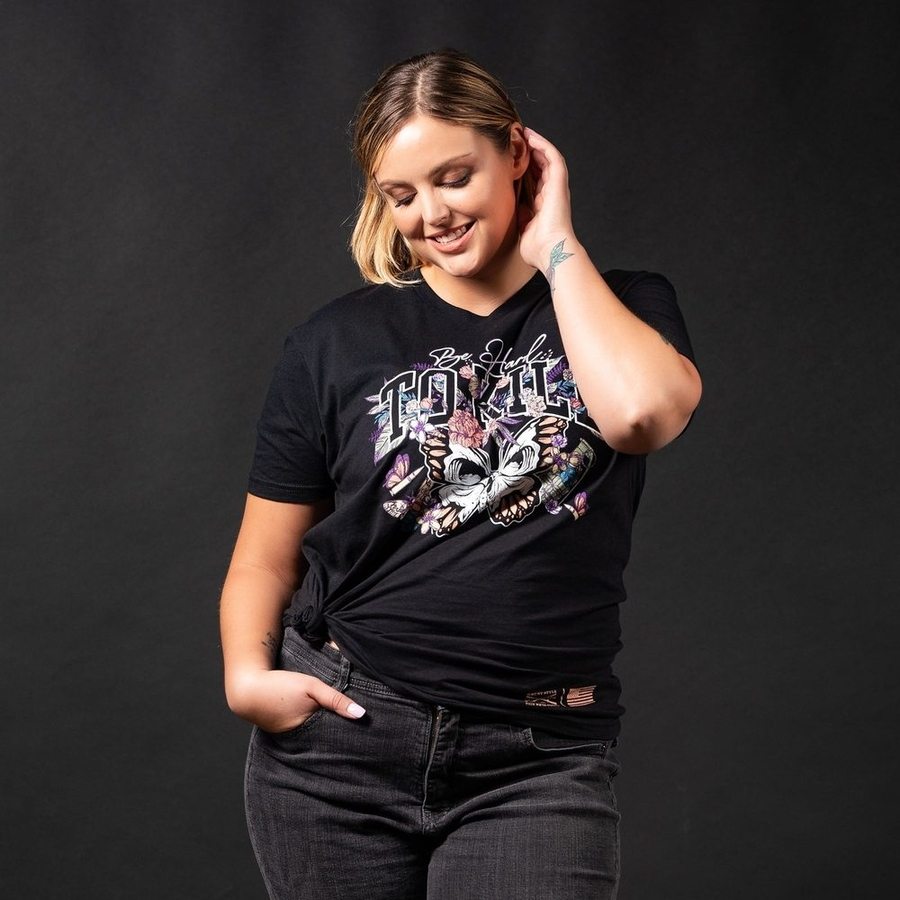 Women's Hard To Kill Boyfriend Fit T-Shirt - Black | Comfortable Oversized Tee for Casual Wear, Gym & Lounge