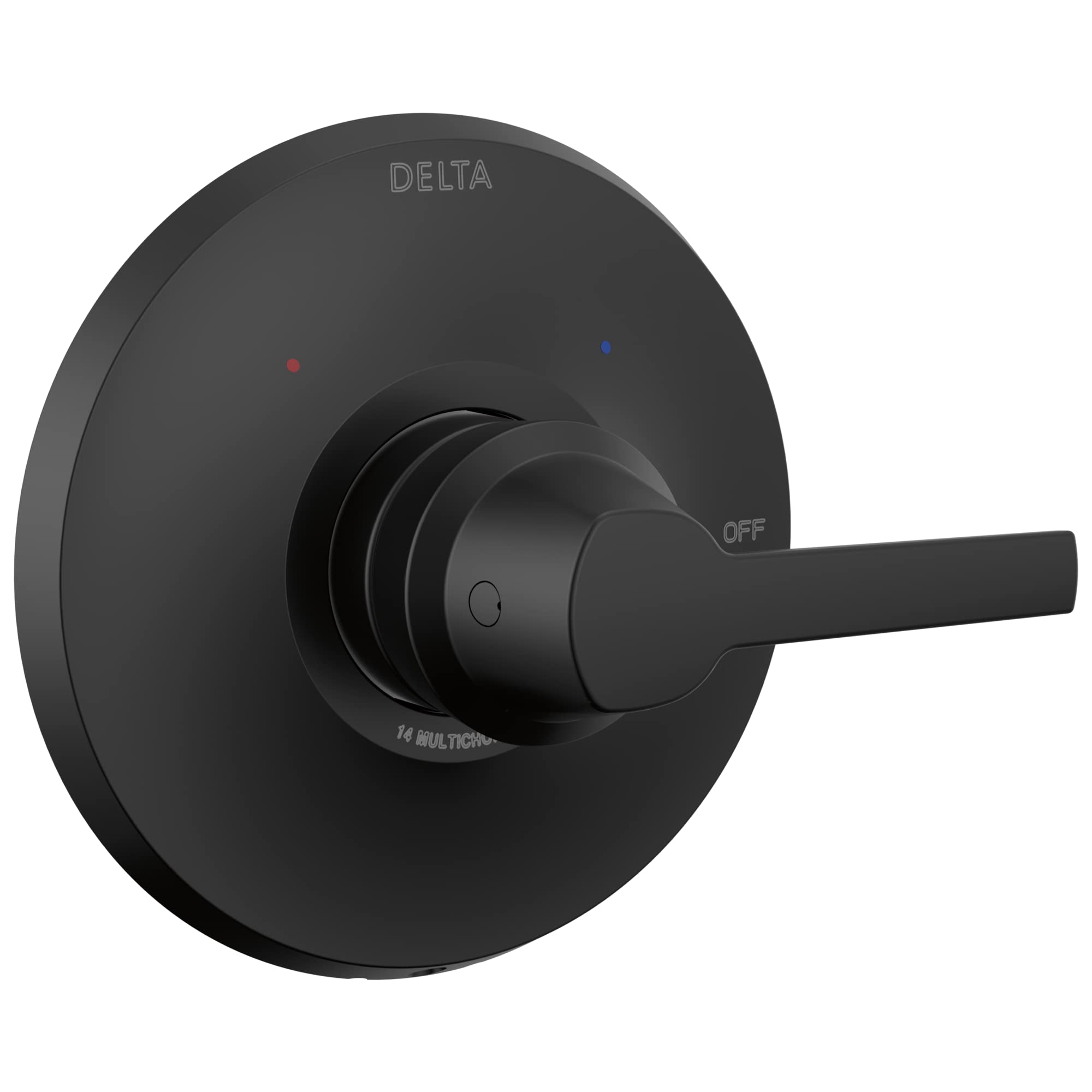Delta T14072-BL Matte Black Shower Valve Trim Kit - Replacement Handle for Delta Shower Systems, Compatible with Black Shower Faucets (Valve Not Included) | Perfect for Bathroom Renovations & Modern Home Upgrades