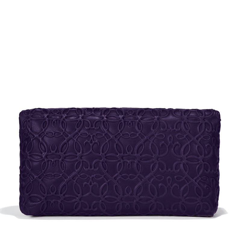 Premium Gabriel Leather Fold Over Clutch Purse for Women - Elegant Purple Crossbody Bag for Evening Parties, Date Nights & Special Occasions