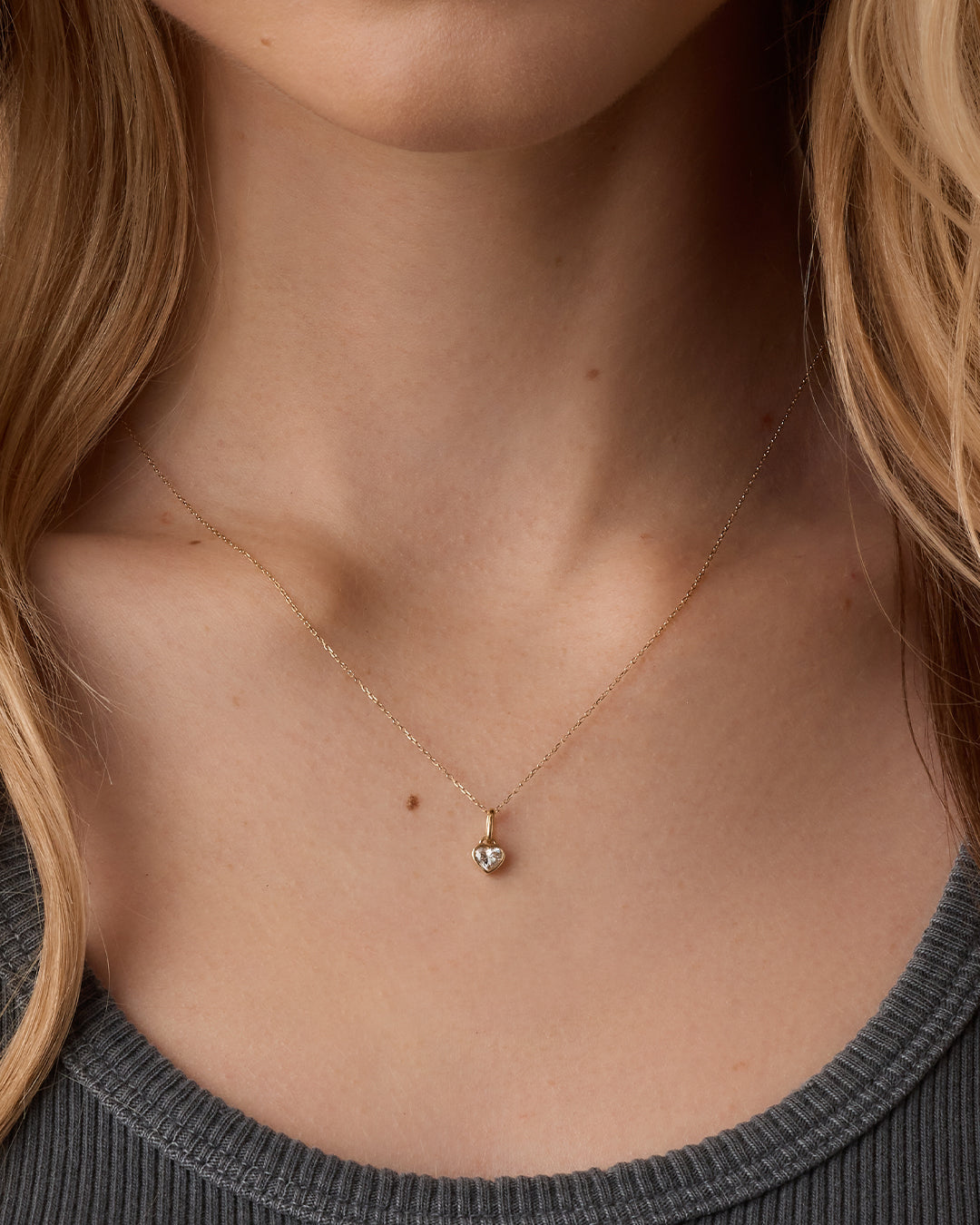 Lab Grown Diamond Heart Charm Pendant - 1 Carat D Color VVS1 Clarity - Perfect for Valentine's Day Gifts, Anniversary Jewelry & Everyday Elegance