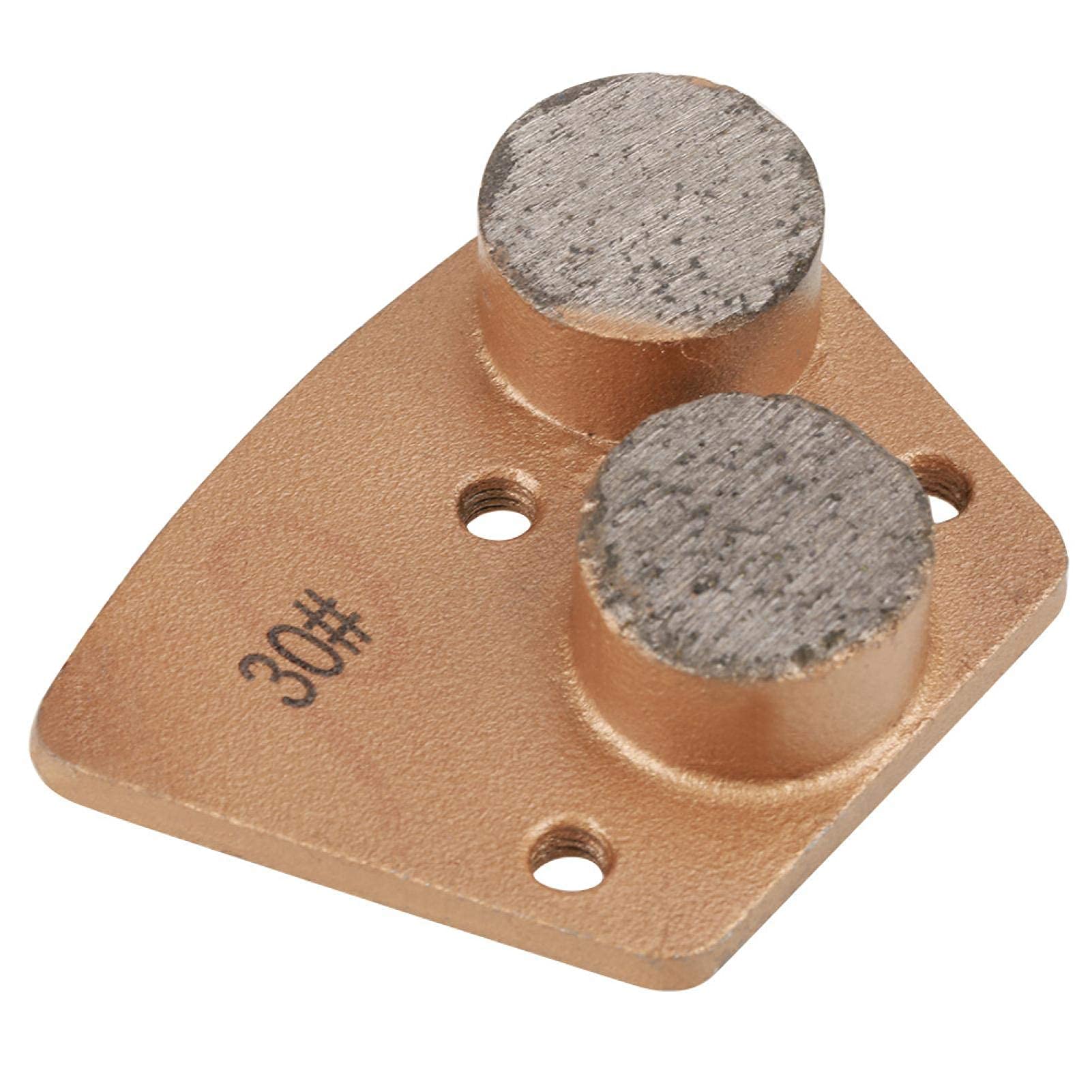 Diamond Grinding Pad - 7.5x5.5cm Trapezoid Shape with 3 Holes & 2 Round Teeth for Large-Scale Stone/Marble Grinding - Heavy Duty 197g Tool for Concrete Floor Polishing & Surface Preparation