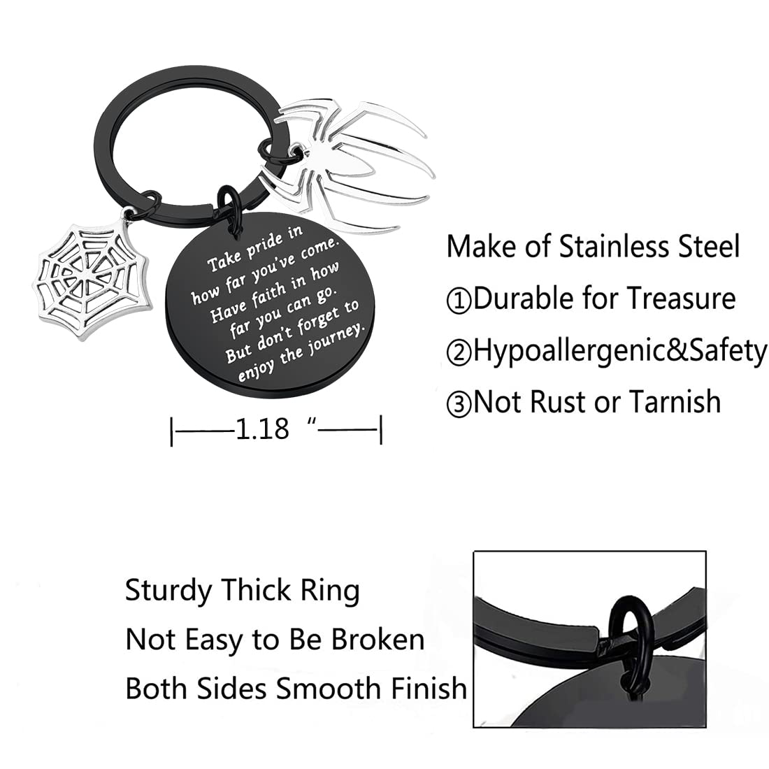 Spider Web Keychain - Halloween Gifts for Movie Fans, Inspirational Charm Pendant - Perfect for Cosplay, Horror Conventions & Everyday Carry