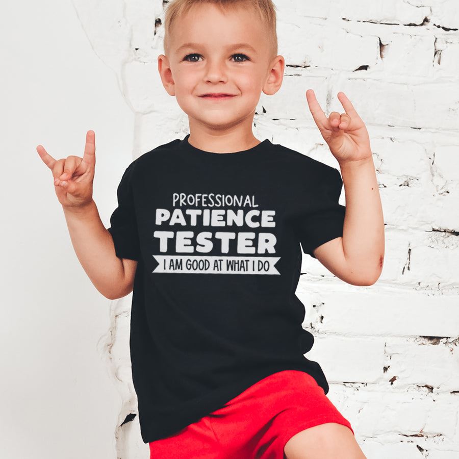 CLR Professional Patience Tester Kids T-Shirt - Fun Educational Shirt for Children's Learning & Playtime Activities