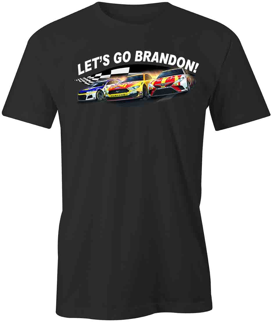 Let's Go Brandon T-Shirt | Black Printed Graphic Tee | Political Humor, Republican, Funny Biden Shirt | Perfect for Protests, Rallies & Conservative Events