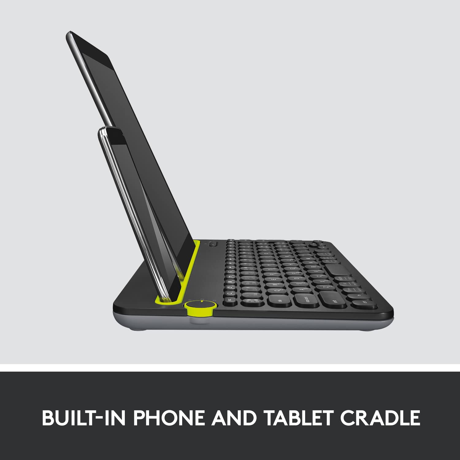 Logitech K480 Multi-Device Bluetooth Keyboard - Wireless Keyboard for Computer, Phone & Tablet - Seamless Switching Between 3 Devices - Perfect for Home Office, Remote Work & Study Setup