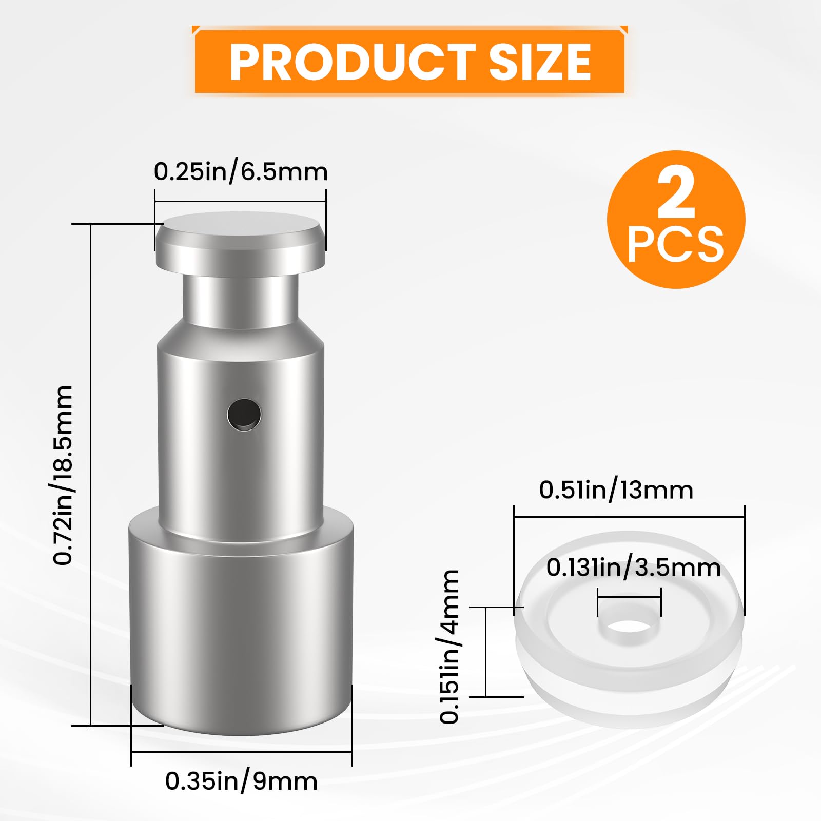 2-Pack Universal Replacement Float Valves & 4-Pack Sealer Gaskets - Compatible with Pressure Cookers XL, YBD60-100, PPC780, PPC770, PPC790 - Perfect for Pressure Cooker Maintenance & Safety Upgrades