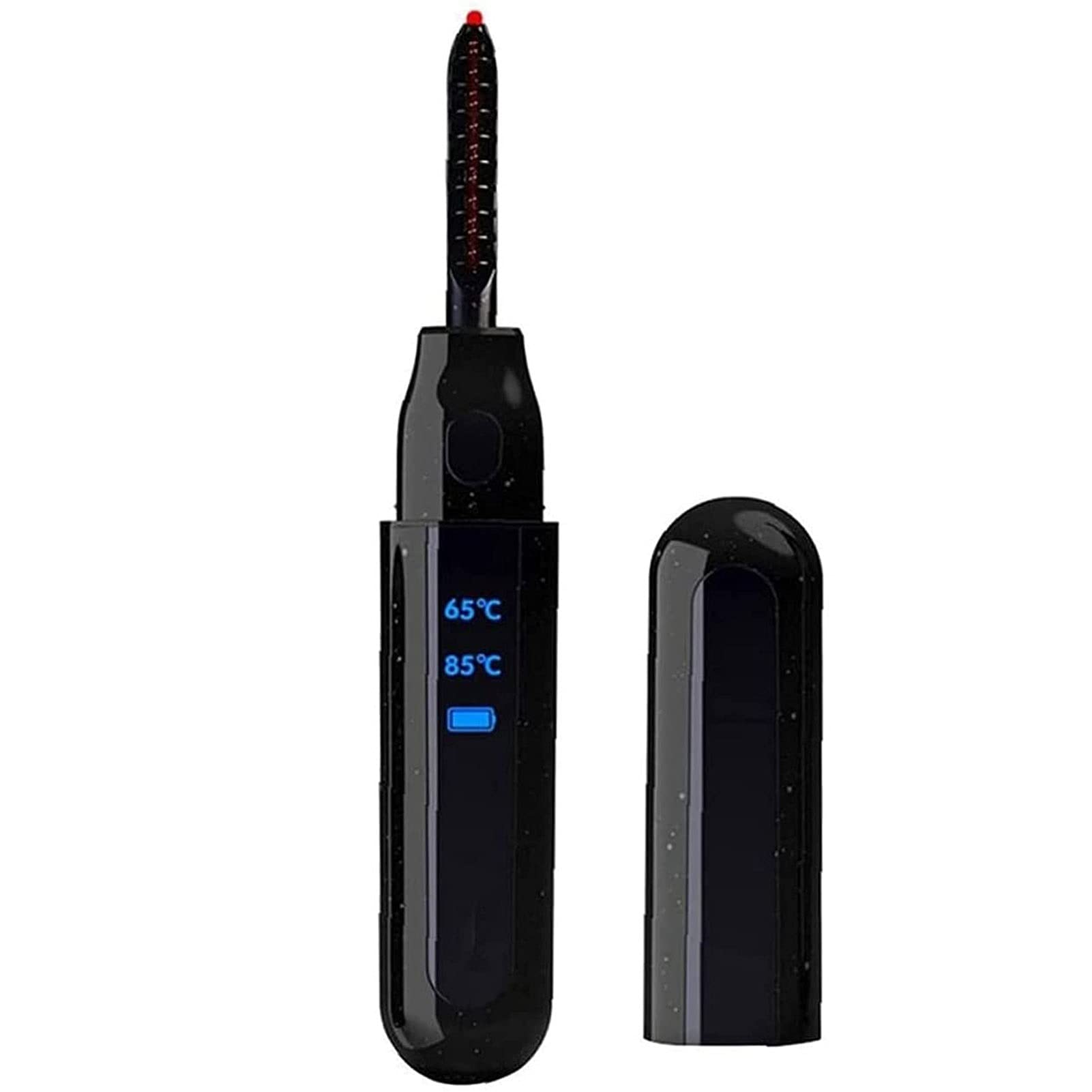 USB Heated Eyelash Curler with Digital Display - Electric Eyelash Curling Tool for Long-Lasting Curls, Anti-Scalding Design - Perfect for Home Use, Travel & Professional Makeup Application