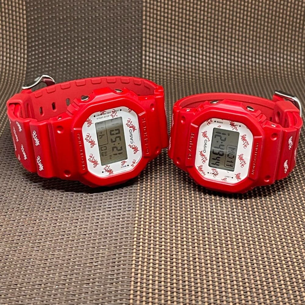 Casio Baby-G & G-Shock Digital Watch for Men & Women - Red Resin Strap, Shock Resistant, Water Resistant (Model LOV-20B-4D) - Perfect for Sports, Outdoor Activities & Everyday Wear