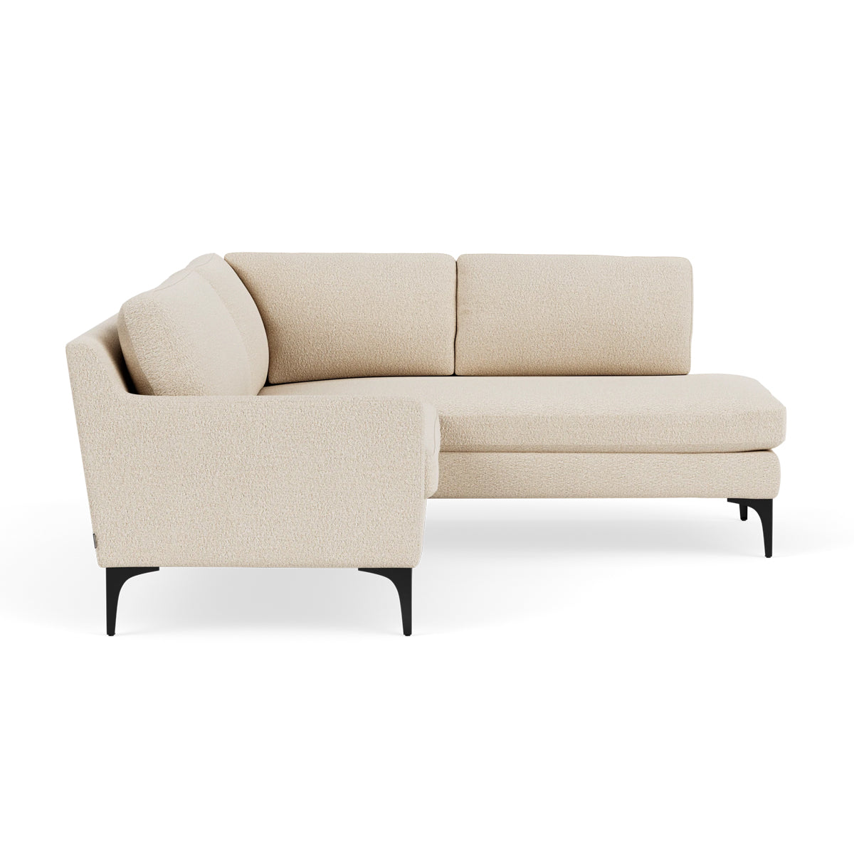 Astha Boucle Right Corner Sofa - Modern L-Shaped Sectional Couch for Living Room, Lounge & Small Spaces | Soft Upholstery, Comfortable Seating, Stylish Home Decor
