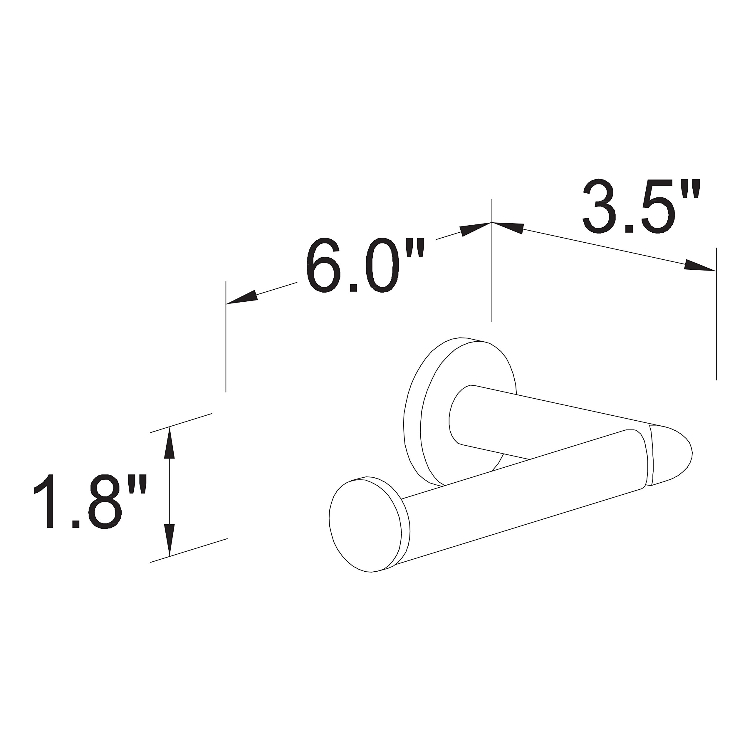 Motiv 0206/SN Sine Paper Satin Nickel Open Toilet Paper Holder - Modern Bathroom Tissue Dispenser for Home & Commercial Use