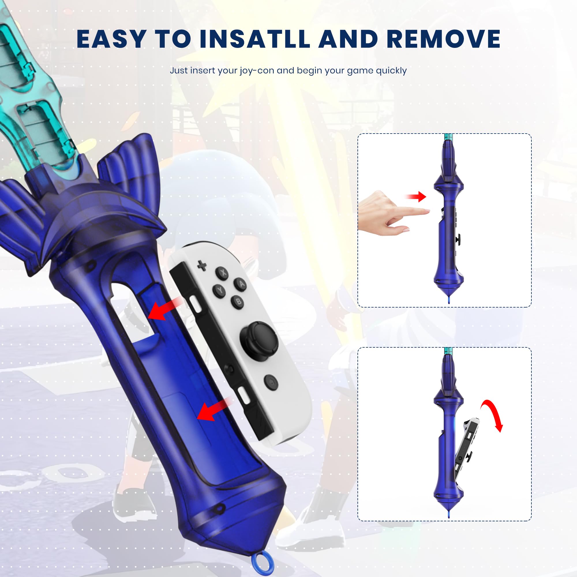 CODOGOY Switch Sword Accessory - Compatible with Switch Sports Chambara, Zelda: Tears of the Kingdom & Skyward Sword HD - Game Card Storage (1 Pack) - Perfect for Nintendo Switch Gaming & Swordplay Battles