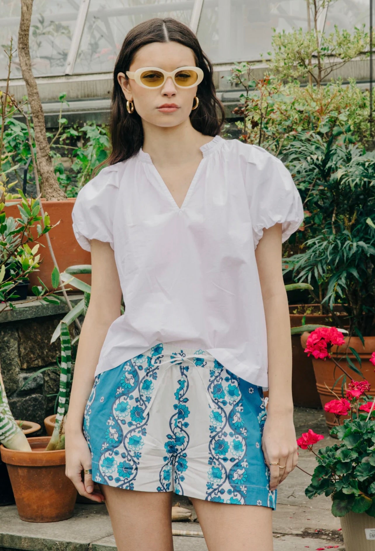 Women's Bay Shorts in Lynne Print - Comfortable Casual Summer Shorts for Beach, Yoga & Lounge Wear