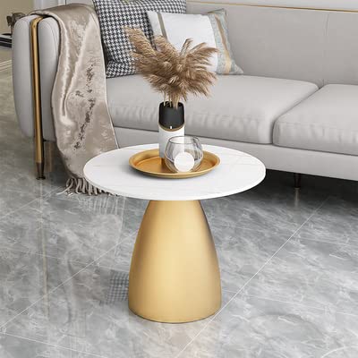 Modern Faux Marble Top End Table & Side Table Set - Stylish Coffee Table for Living Room, Bedroom & Dining Room - Perfect Sofa Center Table for Small Spaces & Home Decor