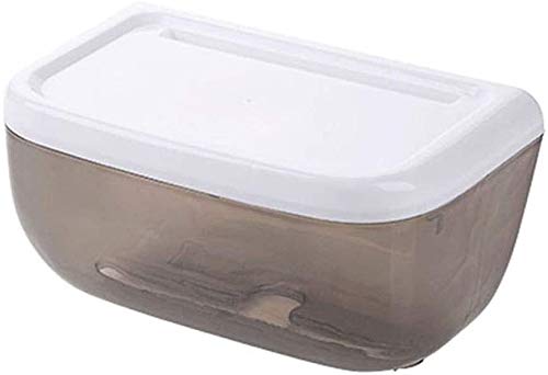 Waterproof Decorative Tissue Box Cover - Punch-Free Bathroom Tissue Holder for Toilet Paper Rolls & Paper Towels, Black - Perfect for Home, Office & Restroom Organization