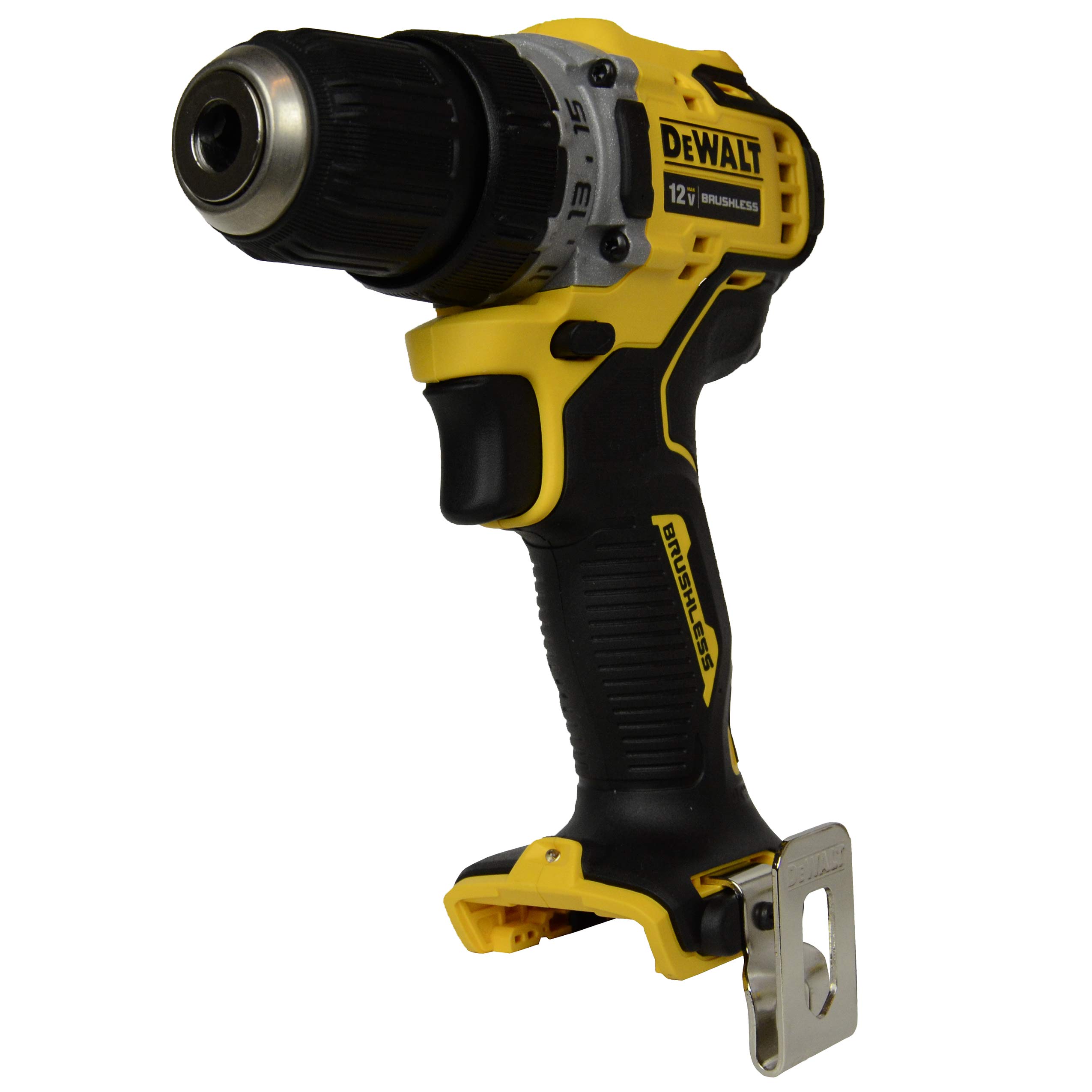 DEWALT DCD701 12V MAX Brushless 3/8-Inch Cordless Drill Driver - Compact Power Tool for Home DIY, Woodworking & Construction Projects