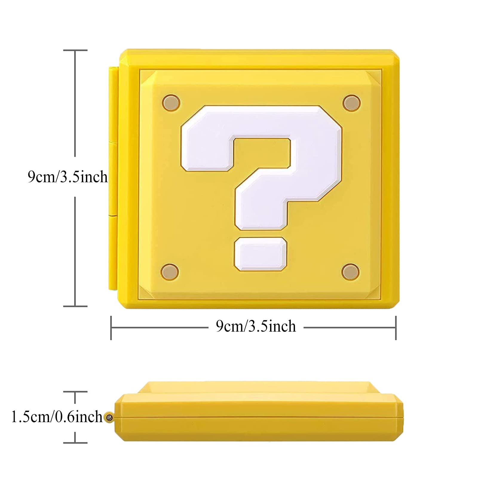 Nintendo Switch Game Card Holder - 12 Slot Portable Thin Hard Storage Case for Switch Games with Gift Key Ring Sword (Question Mark) - Perfect for Travel, Gaming Parties & Organizing Your Game Collection
