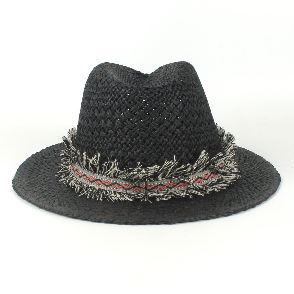 Stylish Panama Hat with Tassel for Women & Men - Beach & Outdoor Sun Protection