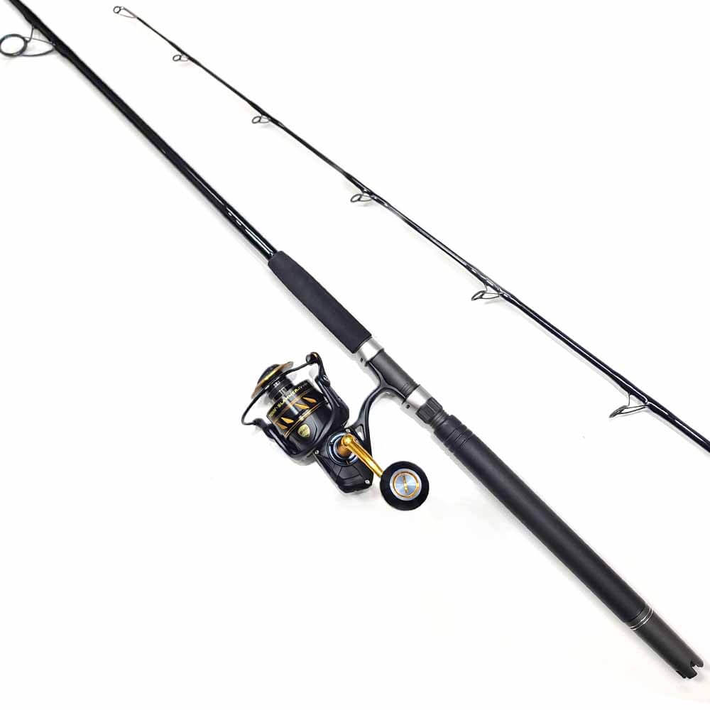 Penn Slammer SLAIV 6500 Spinning Reel & Capt. Harry's CHS720 Fishing Rod Combo - Saltwater Surf Fishing for Striped Bass, Redfish & Bluefish