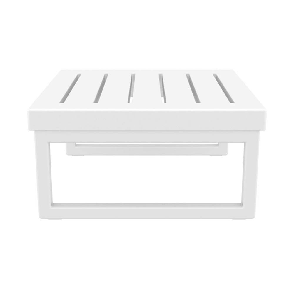 Modern White Mykonos Square Coffee Table - Stylish Living Room Centerpiece for Home Decor & Small Spaces