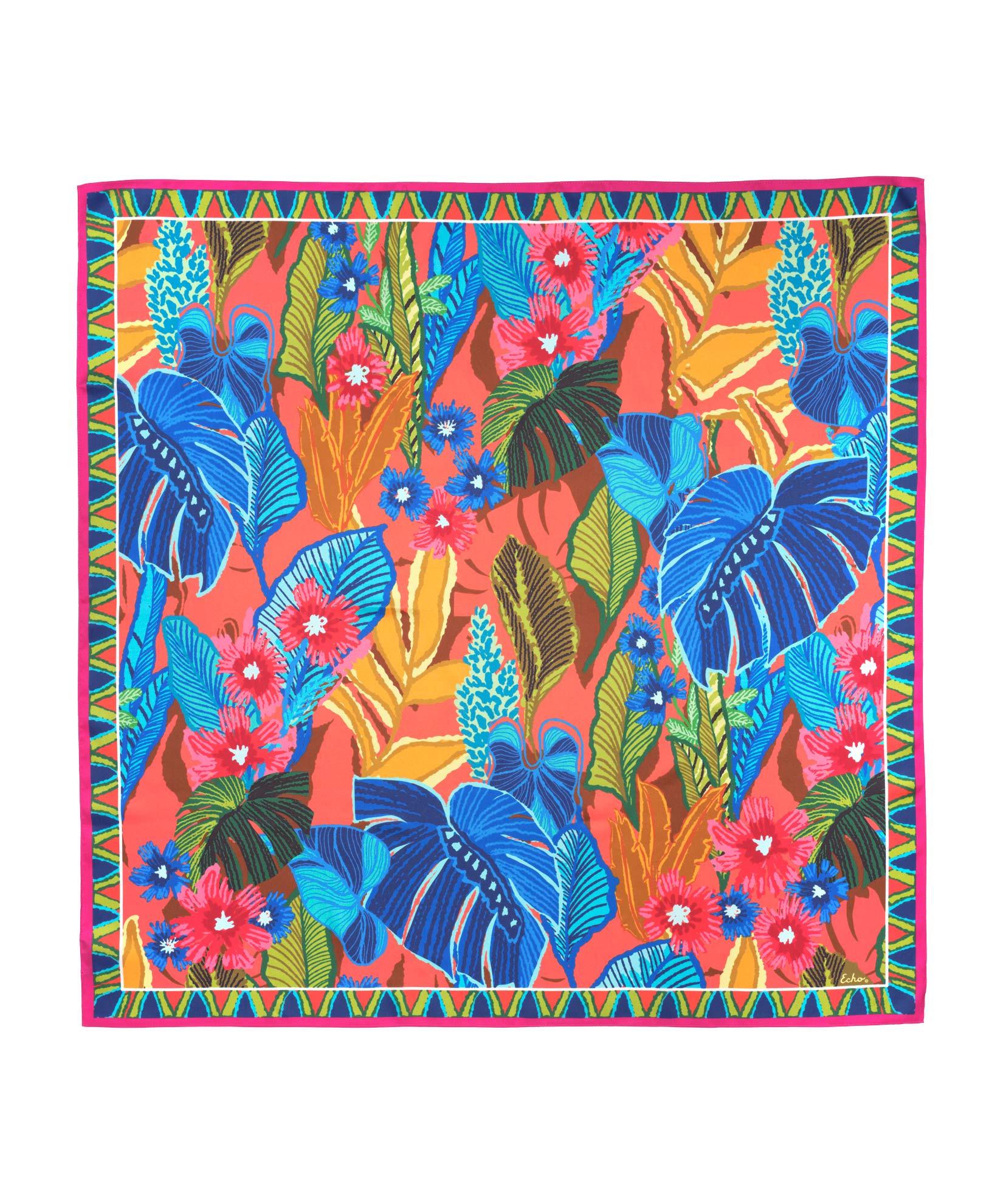 Rainforest 35 Silk Square Scarf - Premium Lightweight Fashion Accessory for Women, Elegant Gift for Mother's Day, Wedding & Office Wear