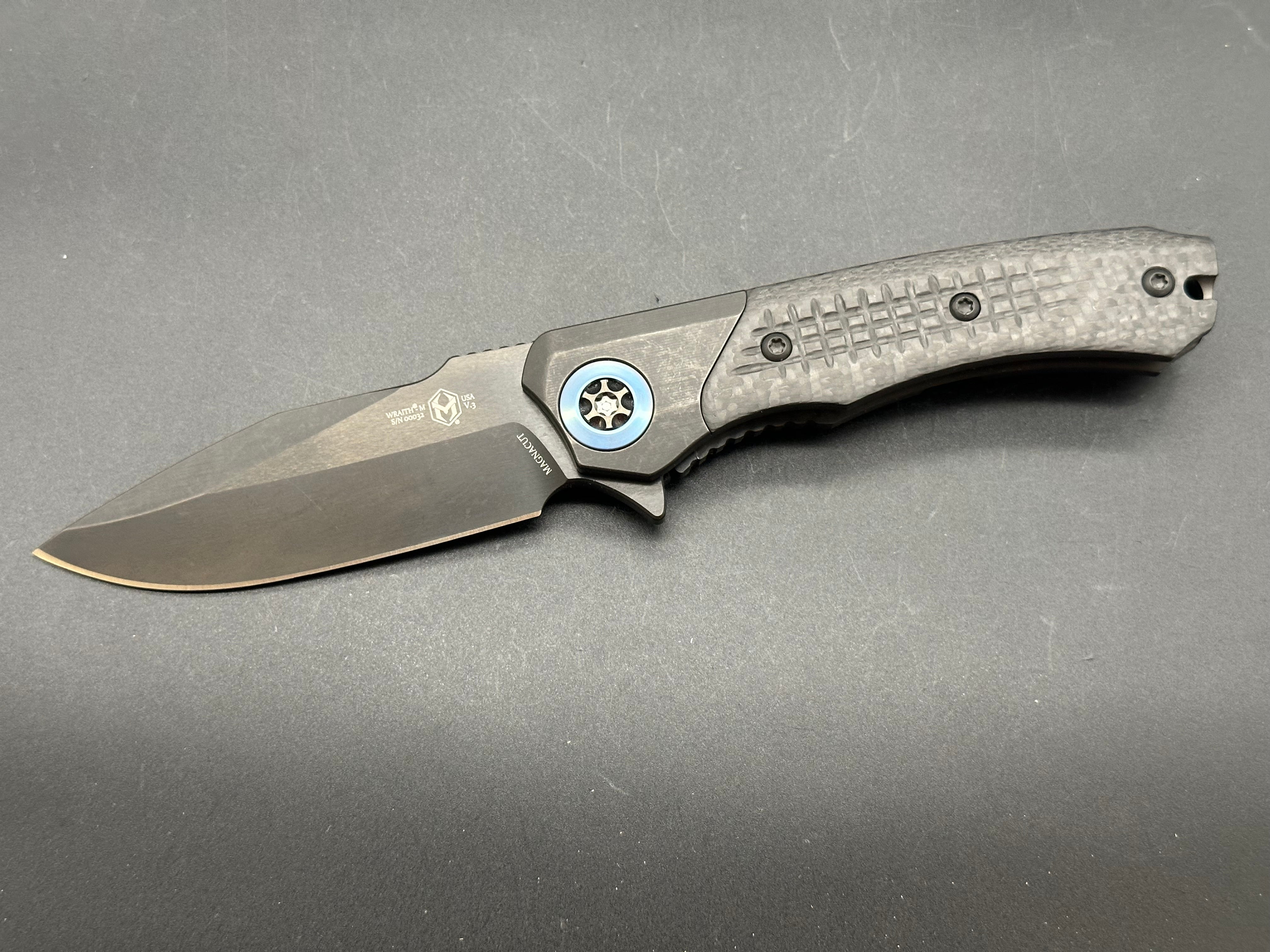 Heretic Wraith V3 EDC Knife - Premium Titanium Folding Pocket Knife for Outdoor, Camping & Everyday Carry | Tactical Utility Blade for Survival, Hiking & Self Defense