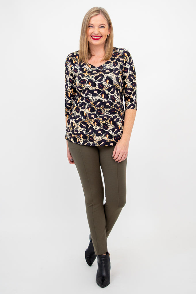 Annette Top - Soft Bamboo Fabric Women's Blouse for Casual & Office Wear | Leonine Collection | Eco-Friendly & Comfortable Summer Outfit