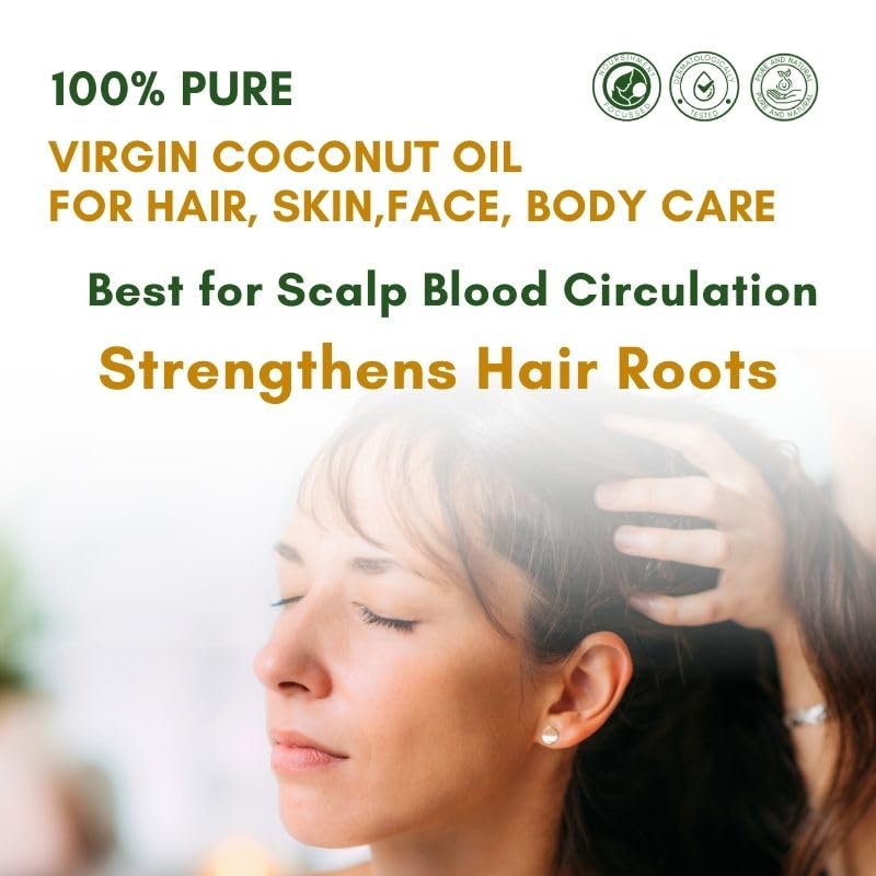 **Mystiq Living Virgin Coconut Oil (From Coconut Milk) - 200ml | Cold Pressed, 100% Pure & Natural | For Hair Care, Skin Moisturizing & Baby Massage | Perfect for Cooking, DIY Beauty & Aromatherapy**