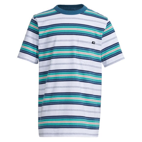 VANS Youth Rail Slide Stripe T-Shirt - White Cotton Graphic Tee for Boys & Girls - Perfect for Skateboarding, Streetwear & Casual Outfits