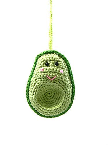 Handmade Crochet Avocado Christmas Tree Ornaments - Festive Green Guacamole-Themed Holiday Decor for Xmas Tree, Party & Home Decoration