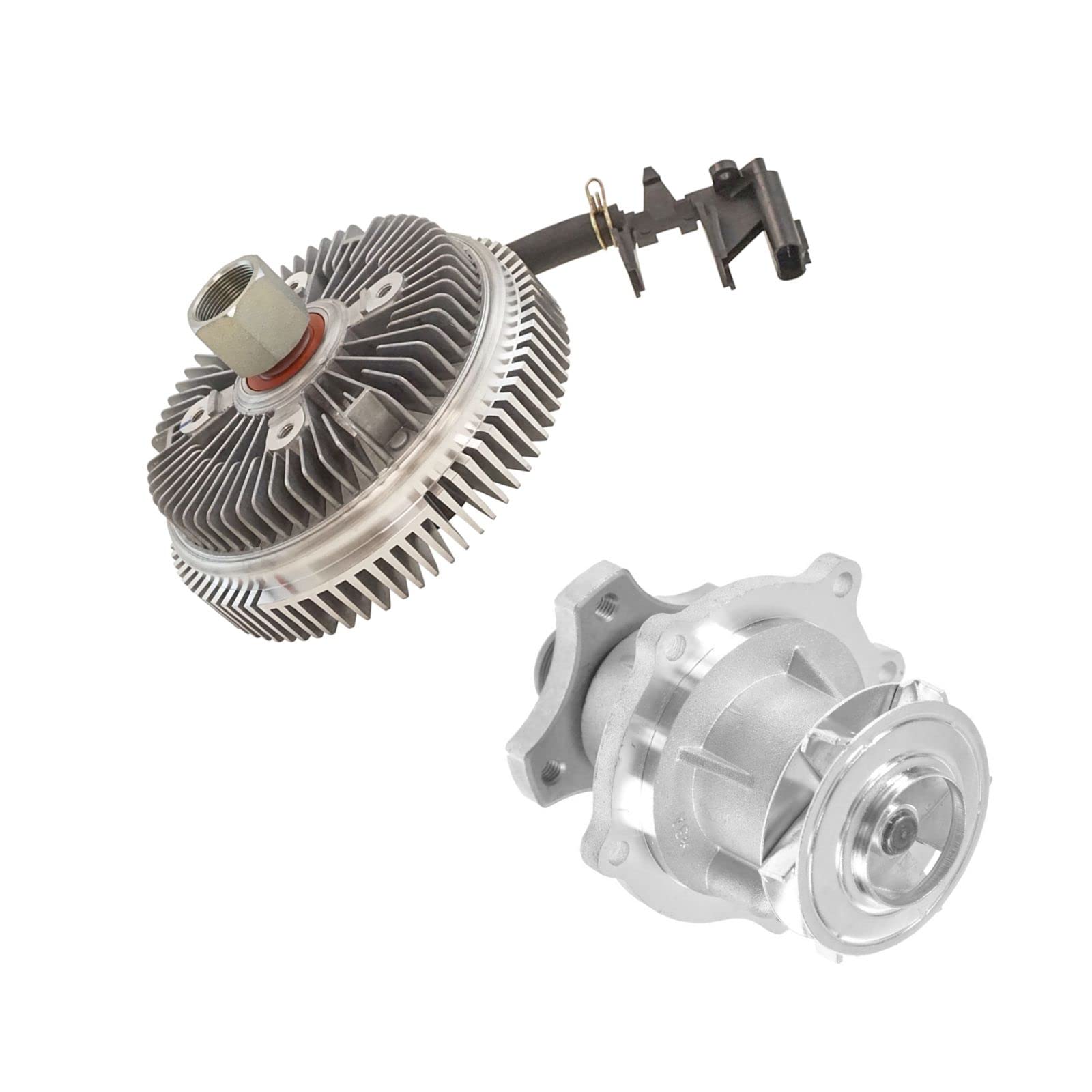 High Performance Radiator Cooling Fan Clutch & Water Pump Replacement Kit for 2002-2009 Chevy Trailblazer, 2002-2009 GMC Envoy, 2004-2007 Buick Rainier SUV with 4.2L V6 Engine - Perfect for Off-Roading, Towing & Extreme Weather Conditions