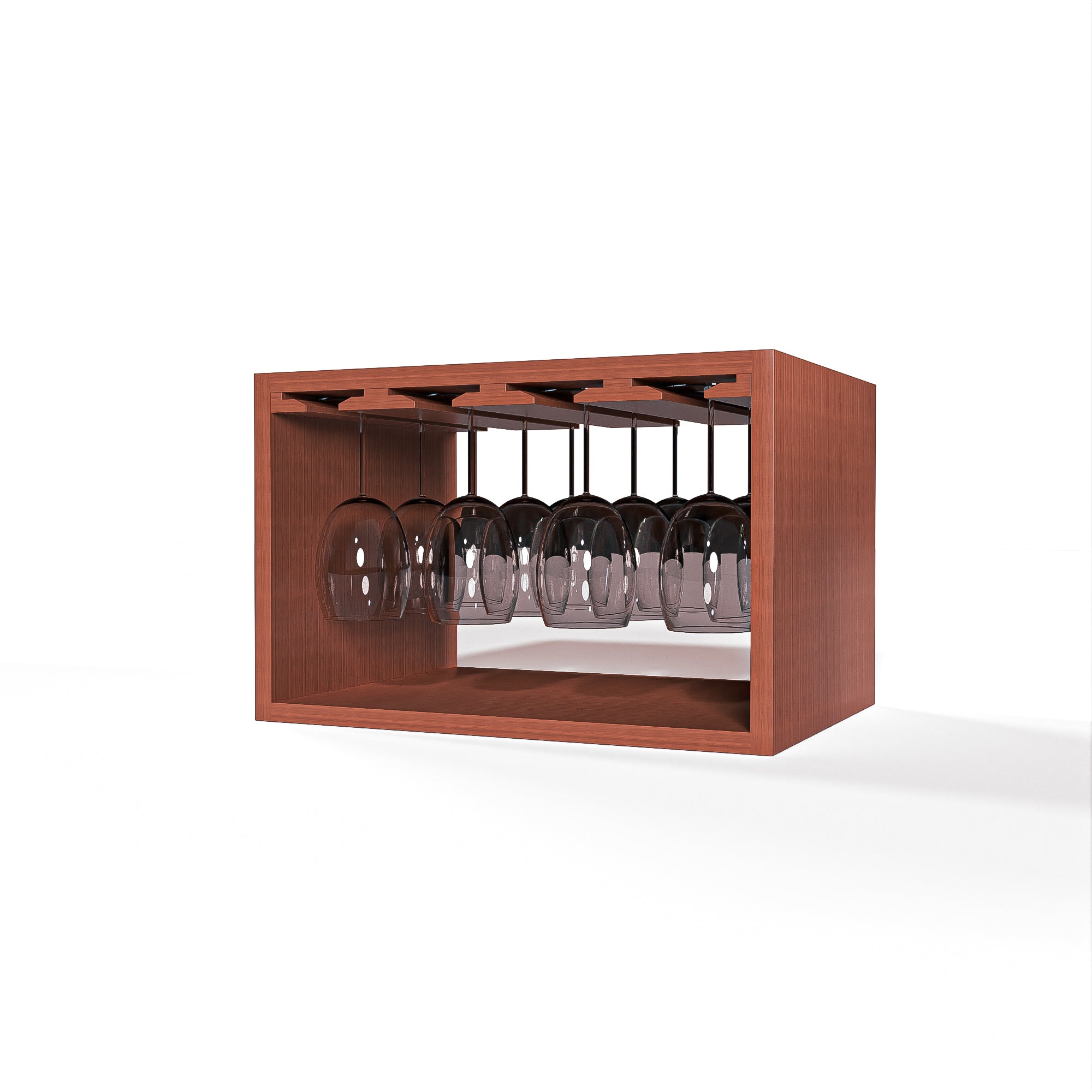 GrandCellar™ 4 Column Full Depth Stemware Rack - Holds 12 Wine Glasses for Kitchen, Bar & Dining Room Storage | Elegant Wine Glass Organizer for Countertop or Cabinet
