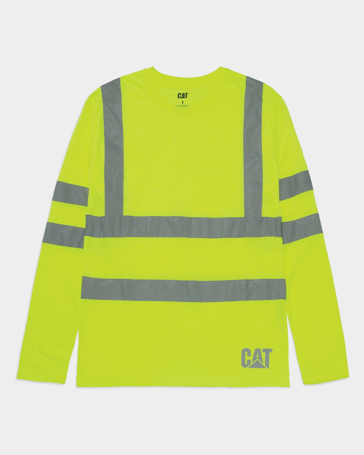 High Visibility Class III Men's Long Sleeve T-Shirt - ANSI Certified Safety Workwear for Construction & Night Road Workers