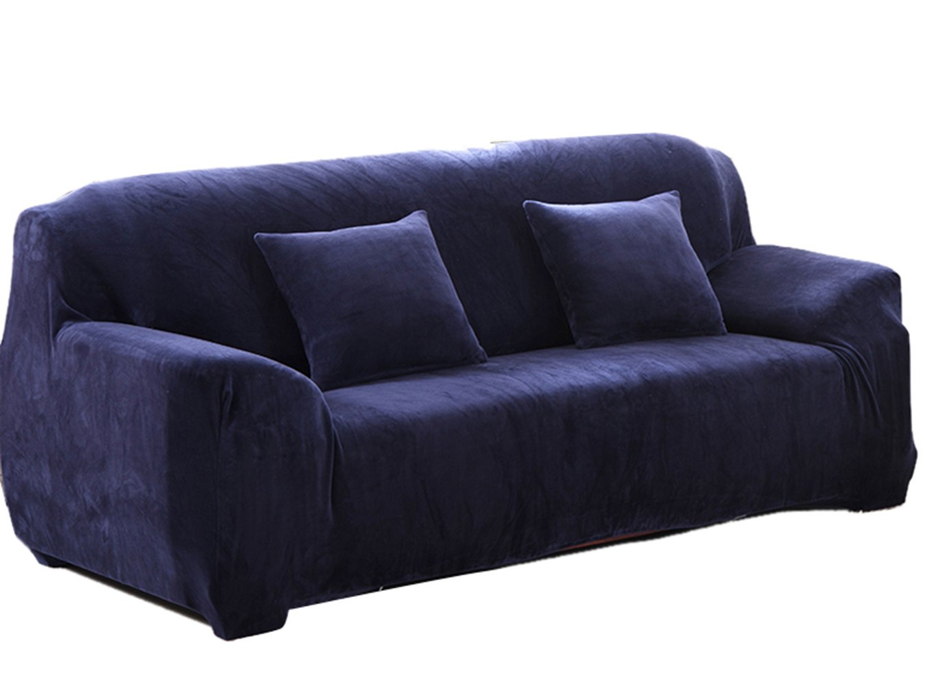 Winter Warm Fleece Sofa Cover Slipcover - Stretch Elastic Fabric Protector for 3-Seater Couches (75