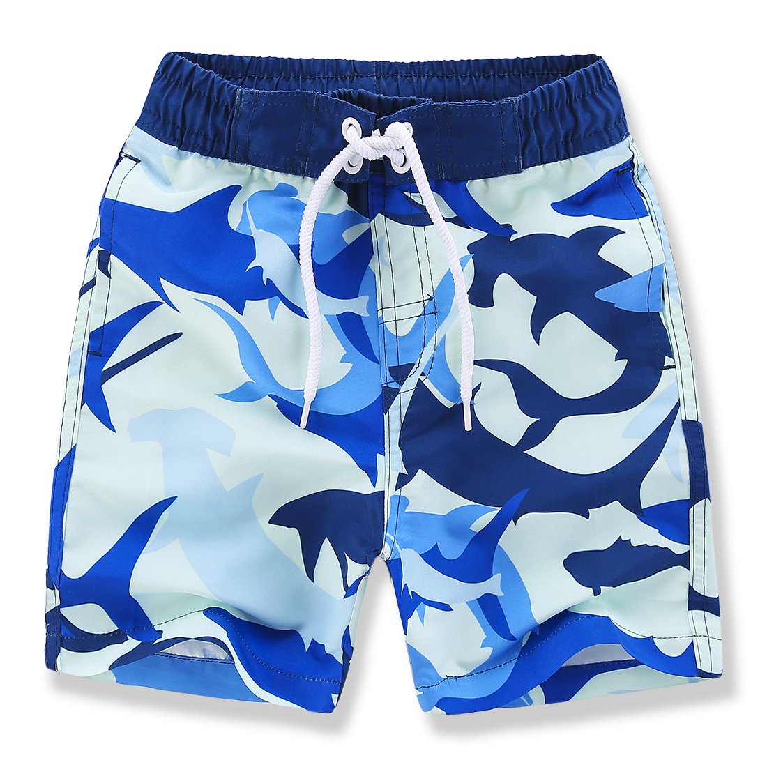 **Quick Dry Boys Swim Trunks with Adjustable Waistband - Stylish & Fun Bathing Suits for Kids - Comfortable for Beach, Pool & Summer Activities**