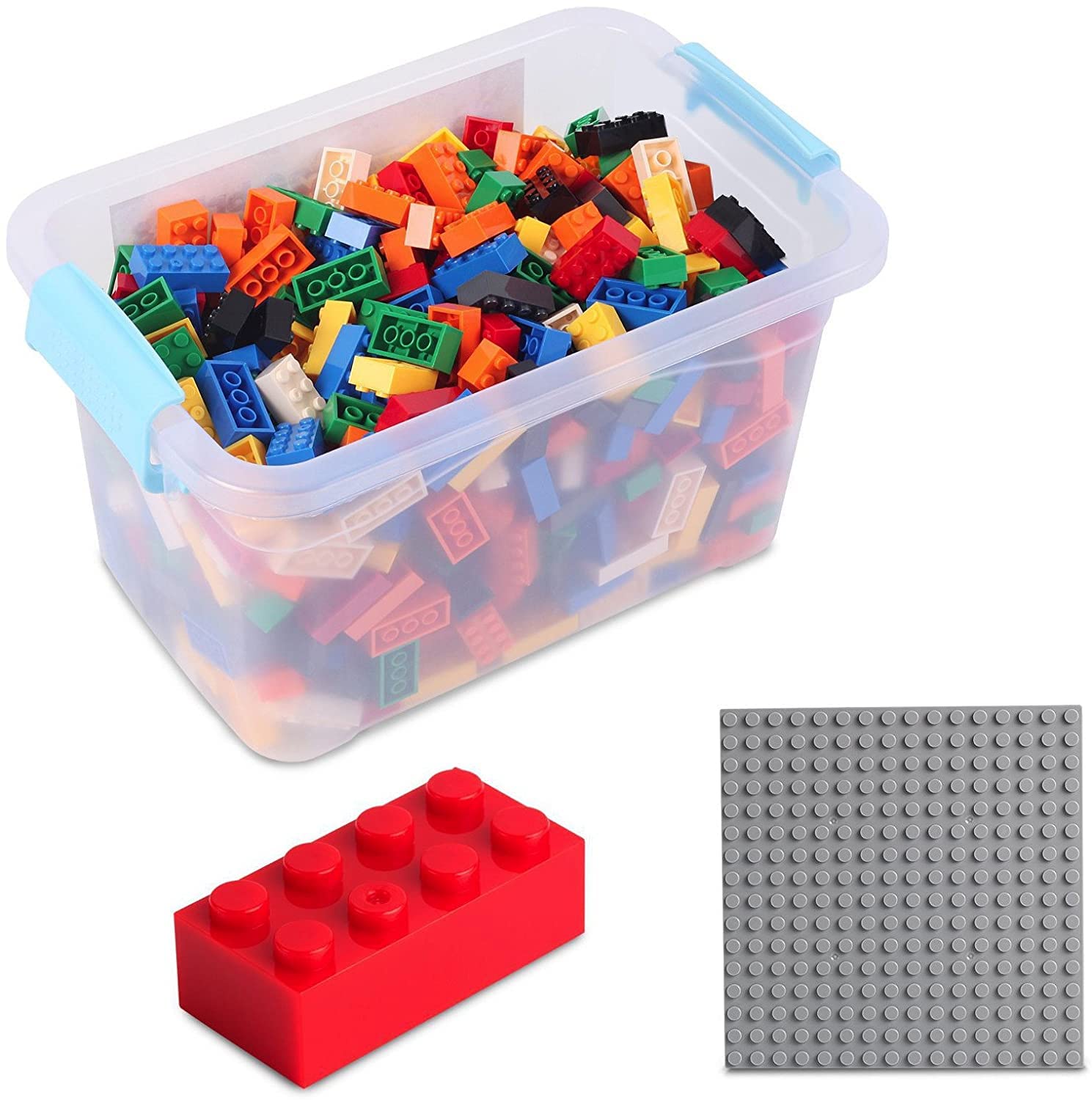 Katara 1827 Building Blocks Set - 520 PCS Lego-Compatible Bricks for Kids & Adults (3-99 Years) - Includes Baseplate & Storage Box - Multicolor - Perfect for Creative Construction Play, STEM Learning & Family Bonding Activities