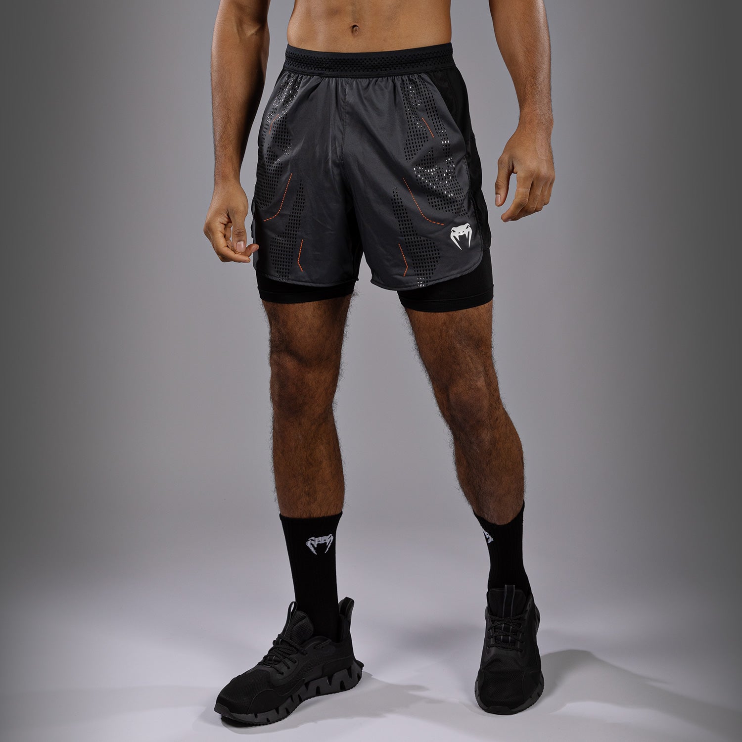 Venum Technical 3.0 Training Shorts for Men - Graphite MMA & Boxing Workout Shorts - Lightweight & Breathable for Gym, Martial Arts & Fitness Training