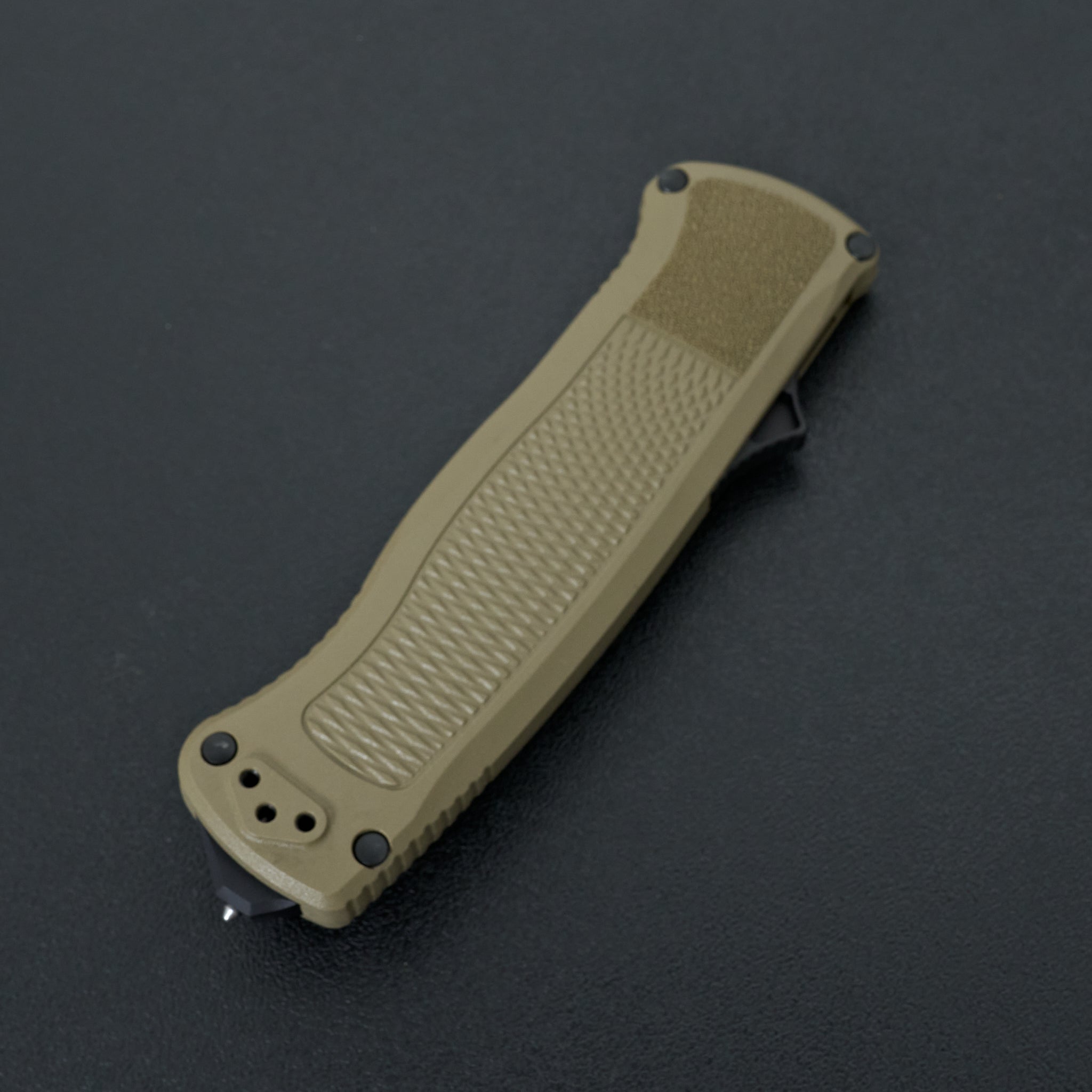 Benchmade Shootout Folding Knife - Ranger Green Grivory Handle, Drop Point Blade for Outdoor Camping, Hunting & EDC