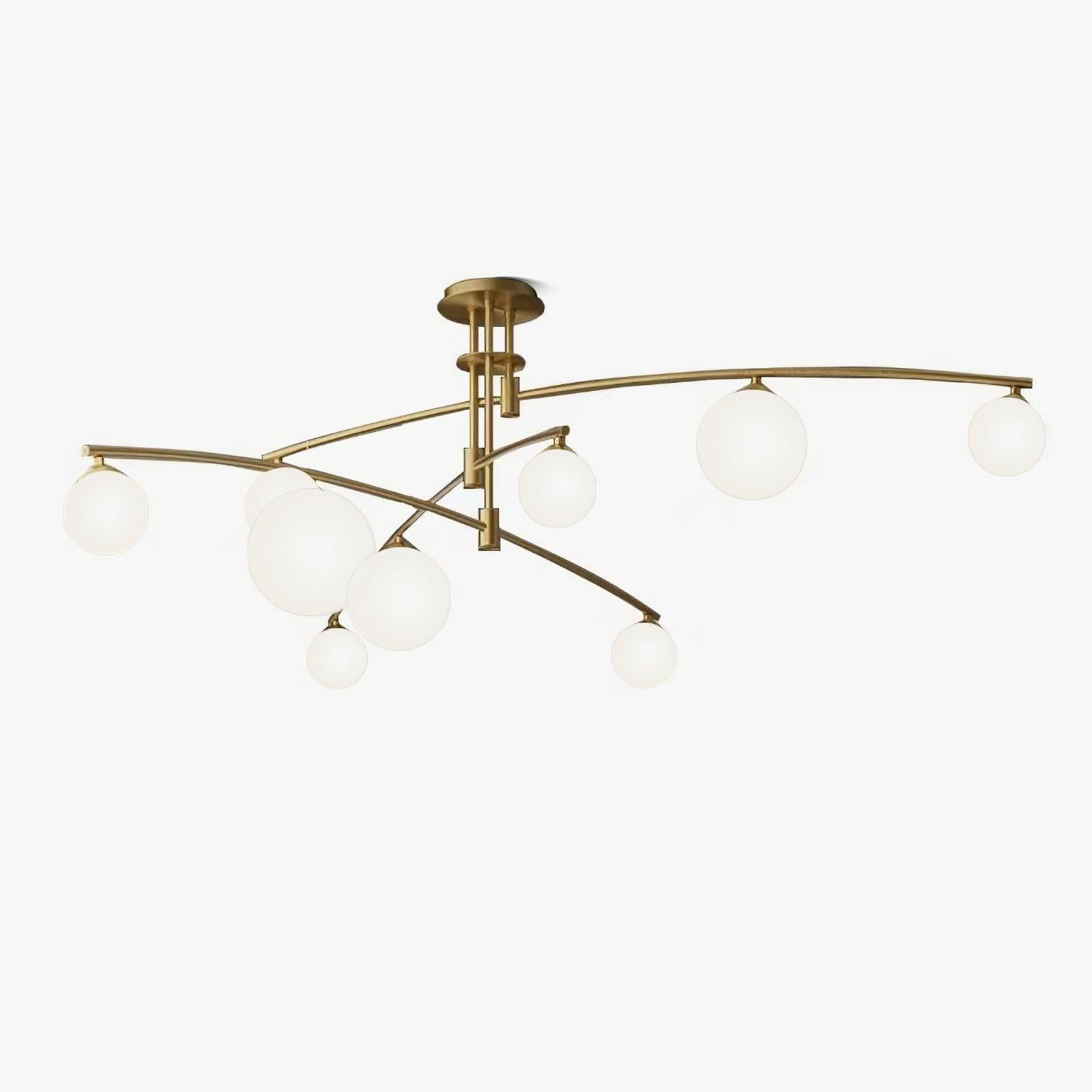Modern Long Arm Chandelier - Elegant Ceiling Light Fixture for Dining Room, Living Room & Bedroom | Dimmable LED Lighting for Home Decor