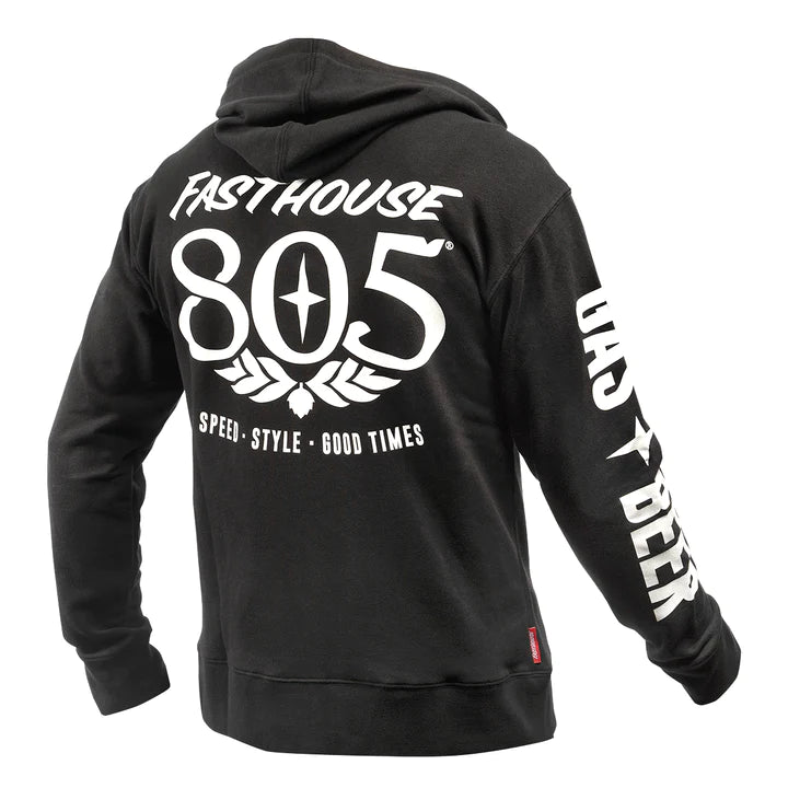 805 Hooded Zip Up Sweatshirt for Men & Women - Black | Cozy Fleece Pullover for Casual Wear, Gym, and Outdoor Activities